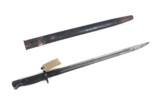 A British 1907 Patt bayonet with scabbard