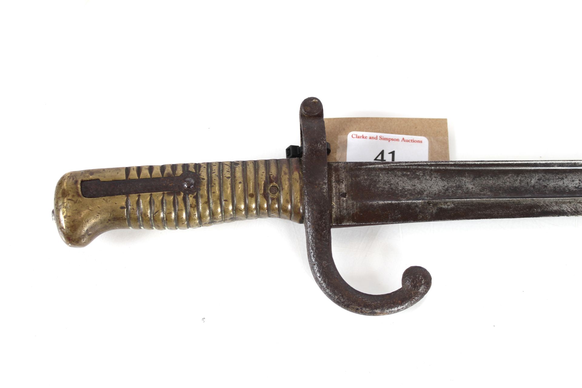 A French model 1866 bayonet with scabbard - Image 2 of 12