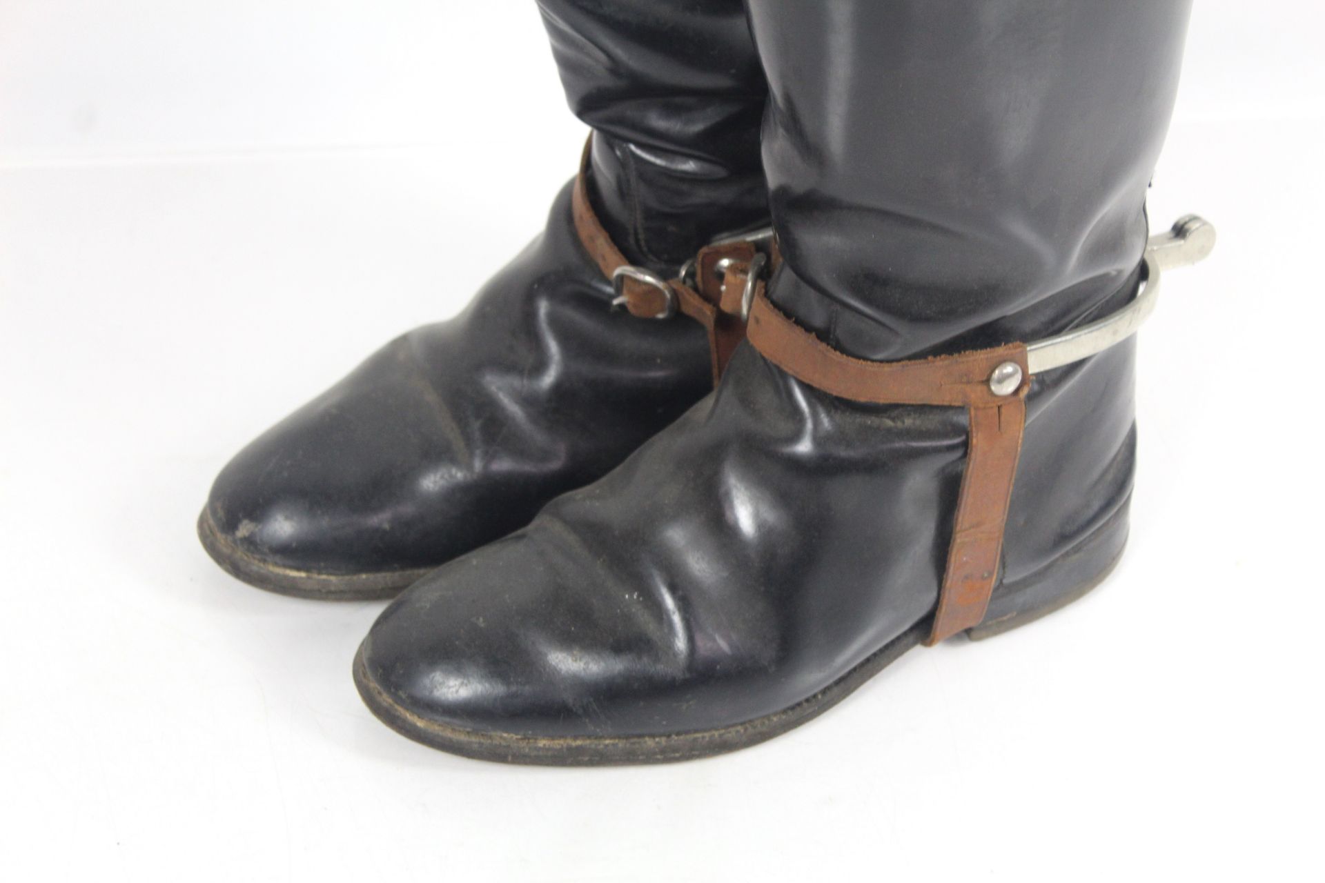 A pair of black Officers boots complete with spurs - Image 8 of 9