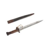 A British model 1888 MkIII bayonet and scabbard by