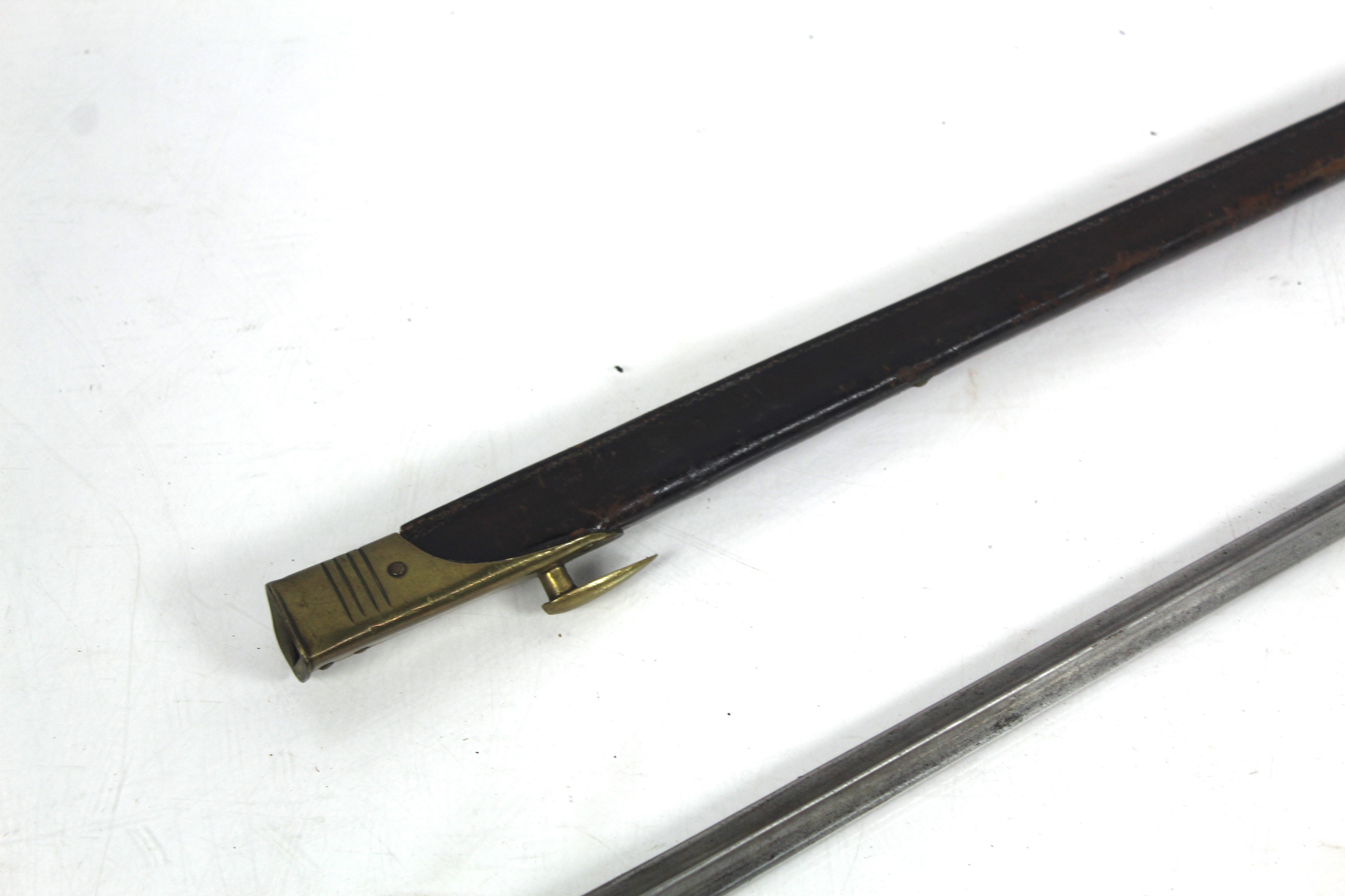 A Martini Henry socket bayonet with scabbard - Image 8 of 11