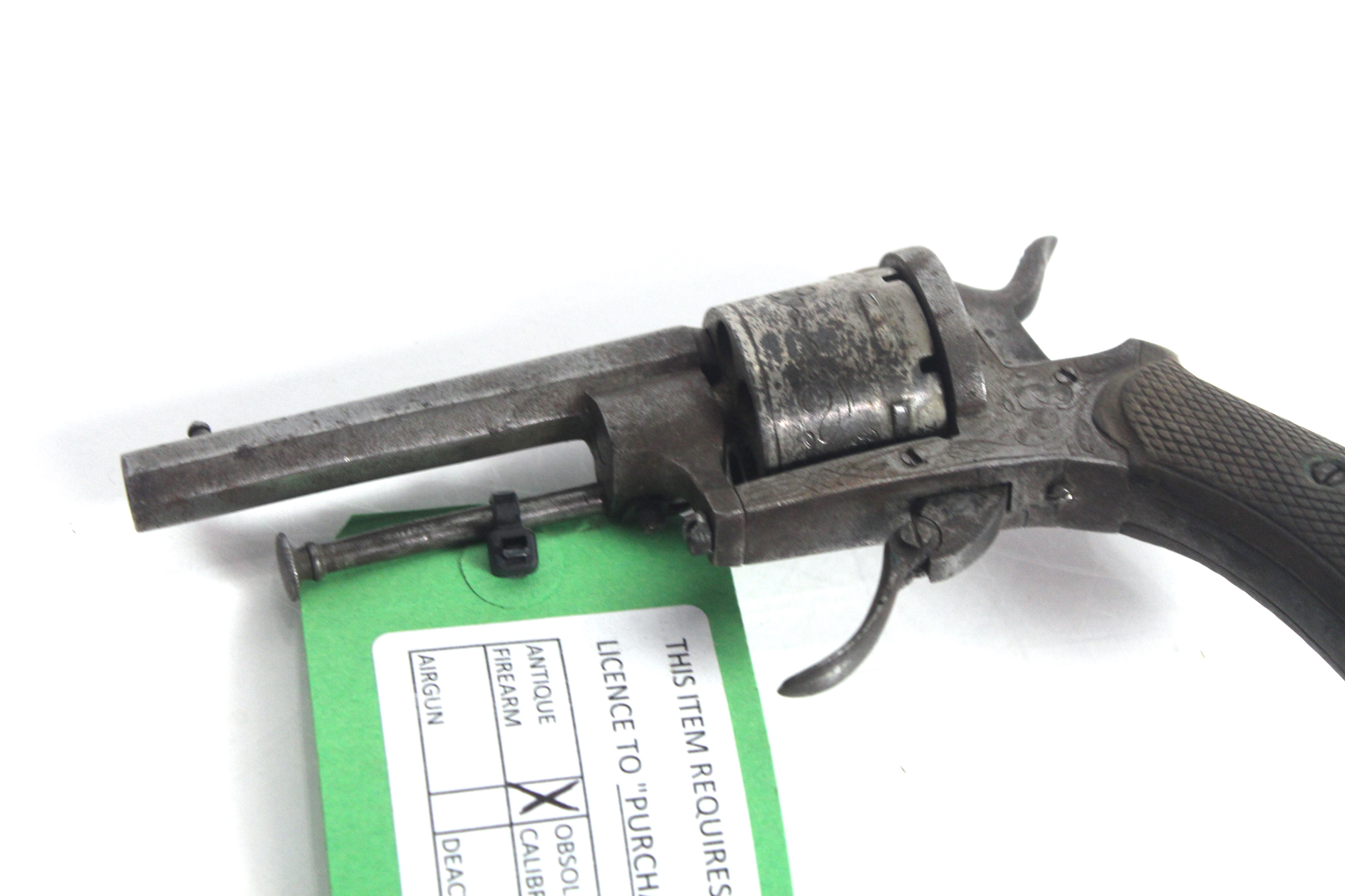 A 7mm pin fire six shot revolver, action AF - Image 2 of 4