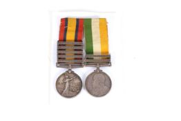 A Q.S.A. medal with five clasps including Tugela H