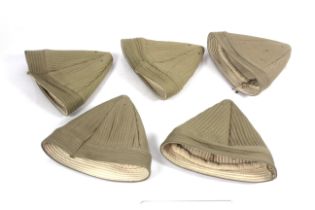 Five WWII style Indian Kula hats (unissued)