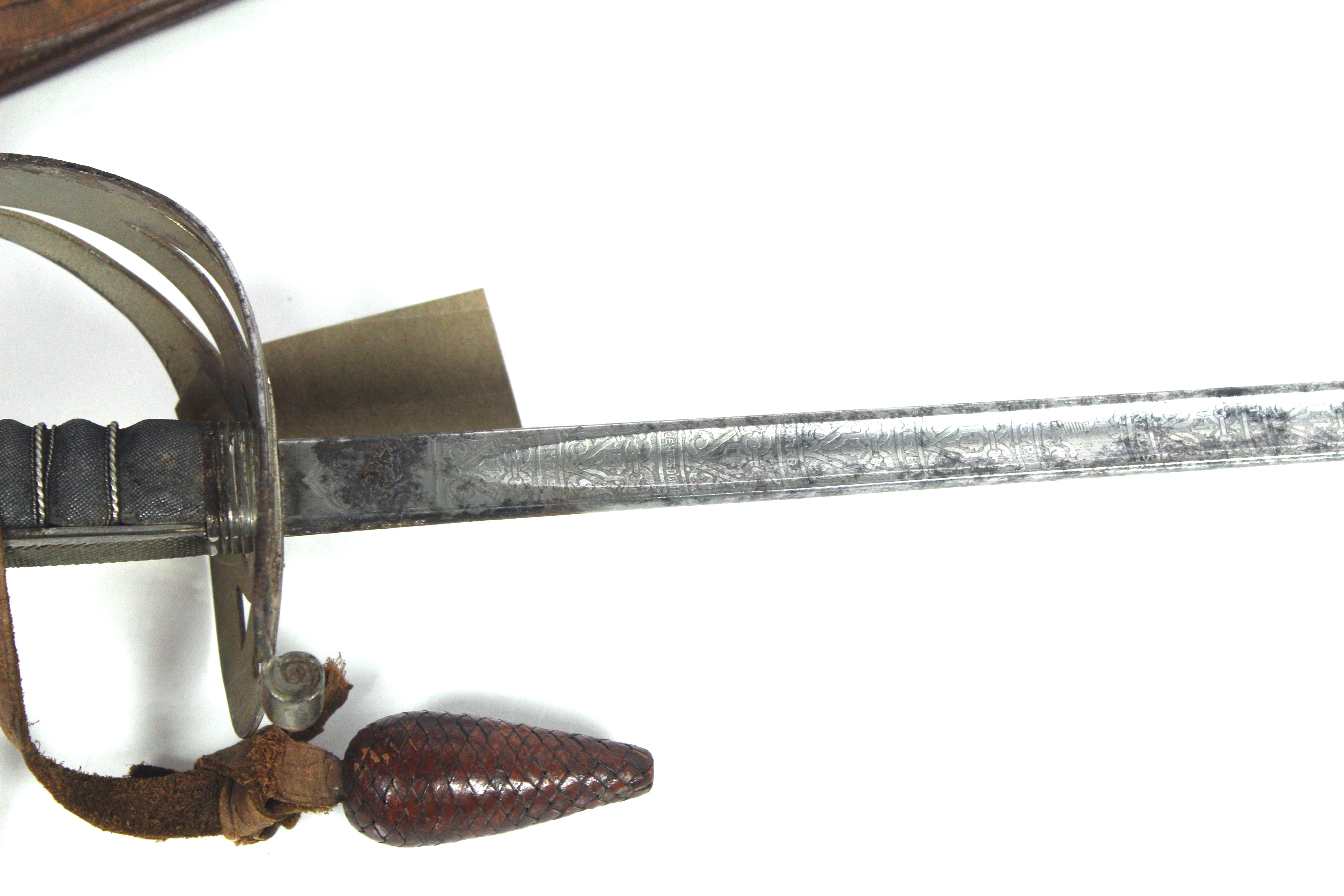 A Scotts Guards officers sword with scabbard and l - Image 9 of 15