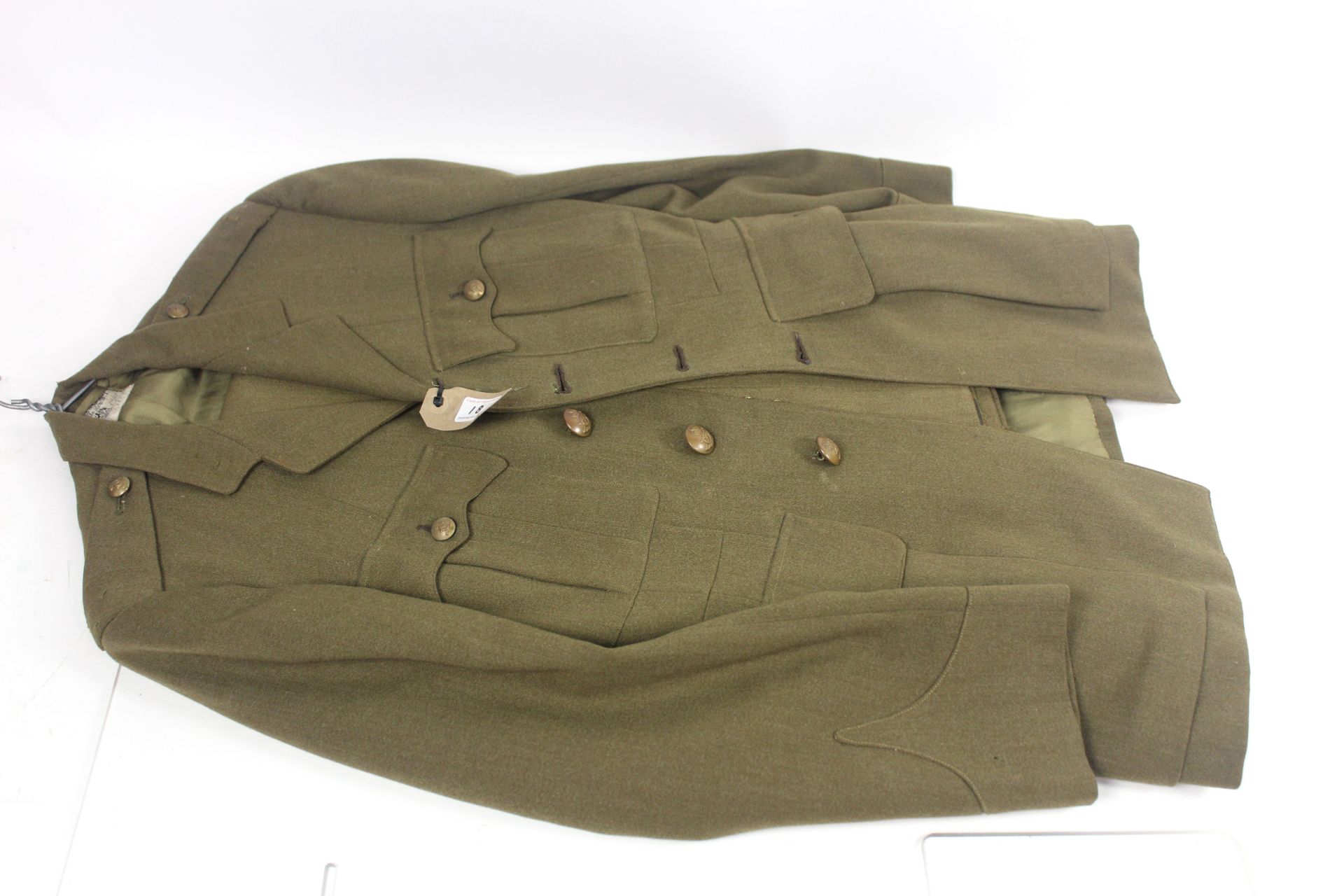 A WWII 1940 Patt battle dress blouse with R.A. Off - Image 13 of 32
