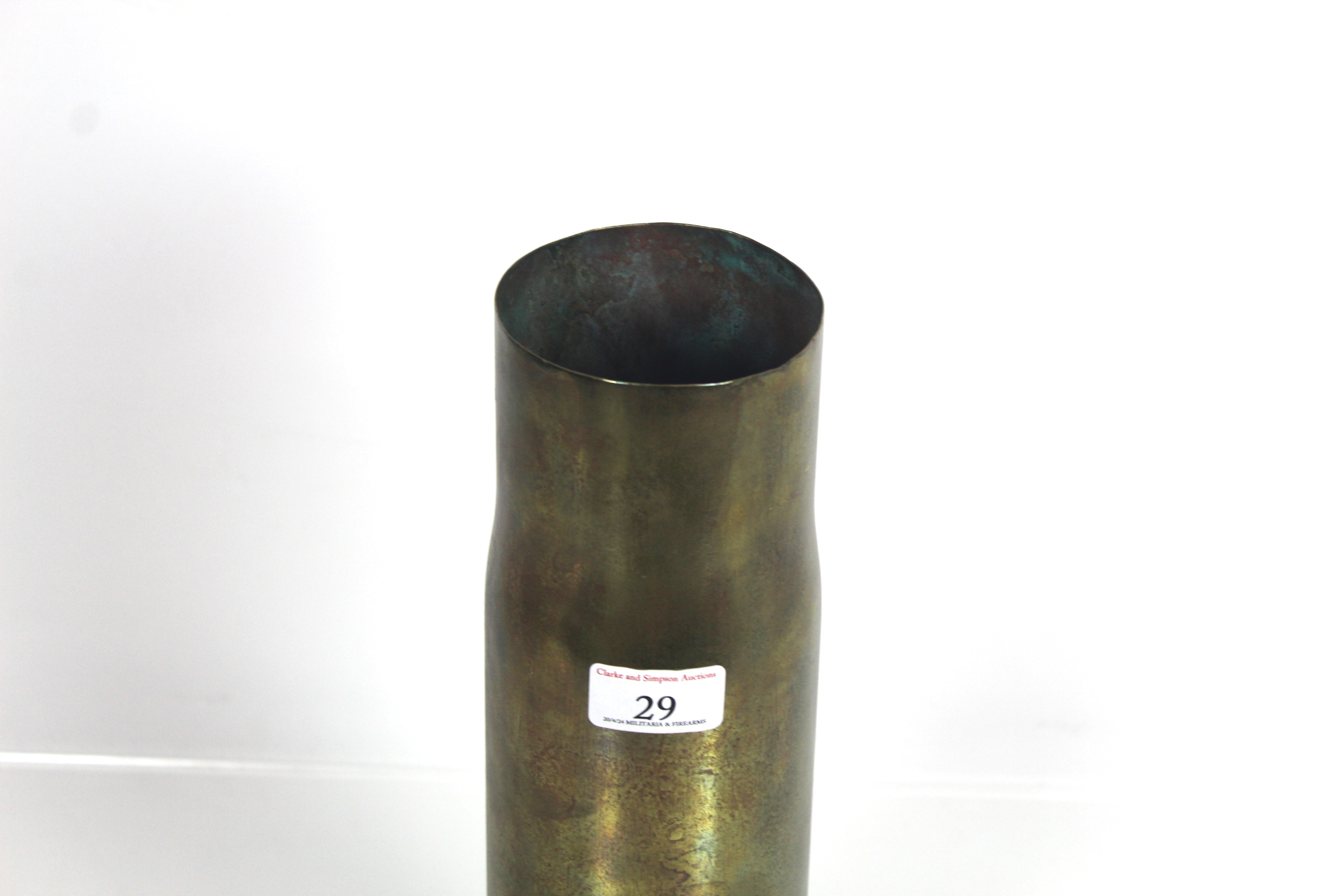 A 1906 dated German brass shell case approx. 15" i - Image 2 of 6