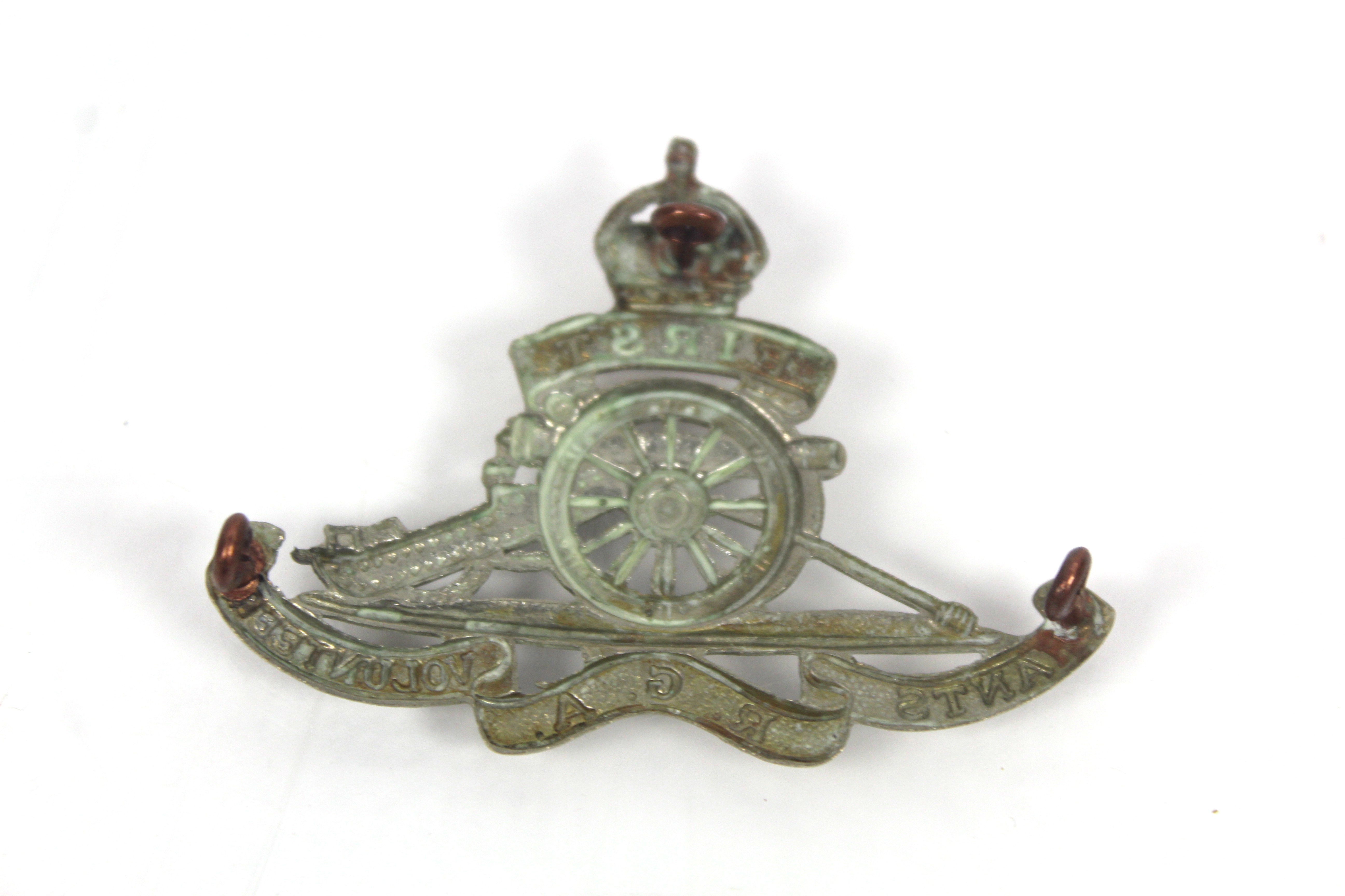 Cap badge to First Hants R.G.A. Volunteers - Image 4 of 4