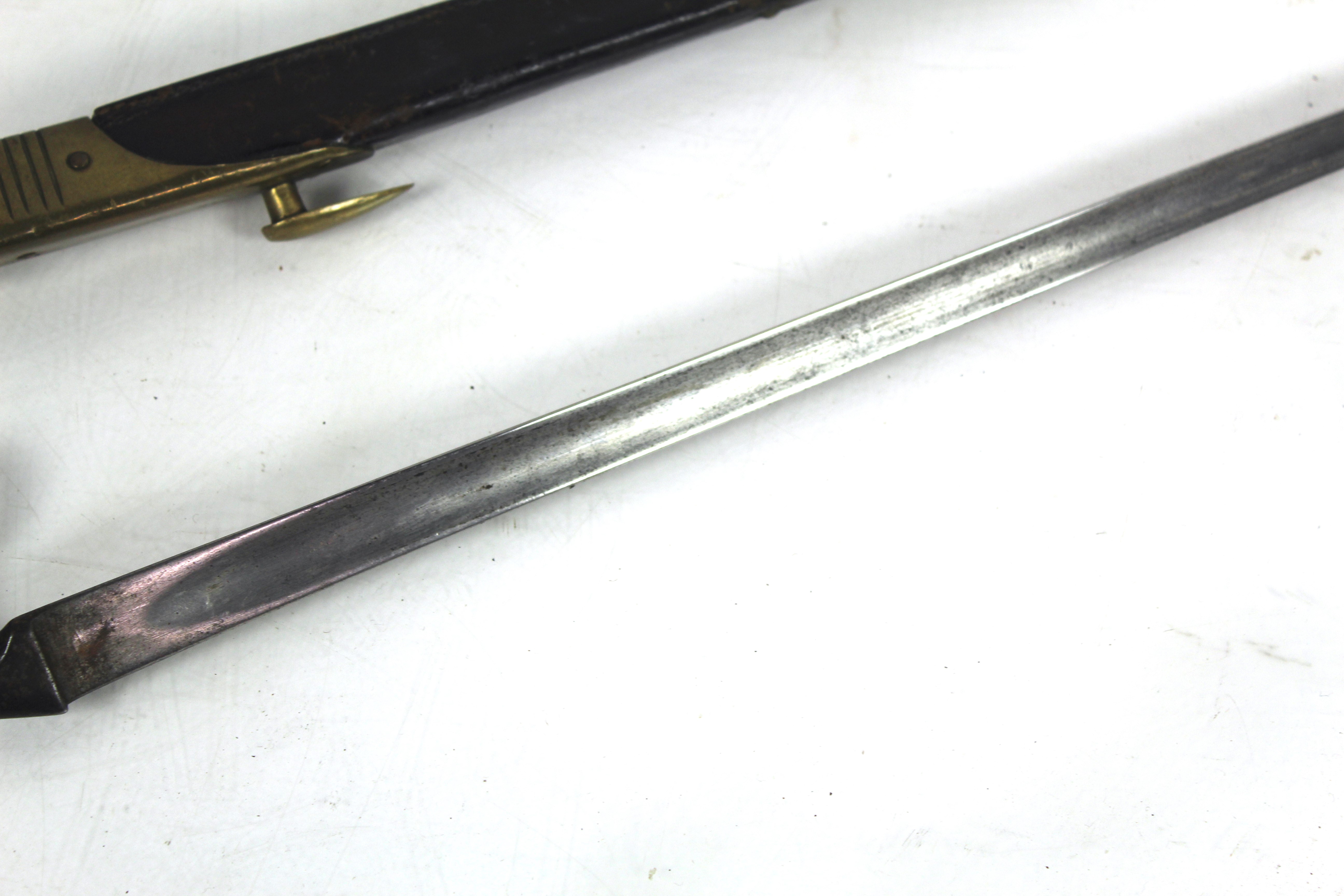 A Martini Henry socket bayonet with scabbard - Image 3 of 11