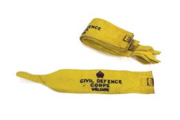 Ten Civil Defence armbands