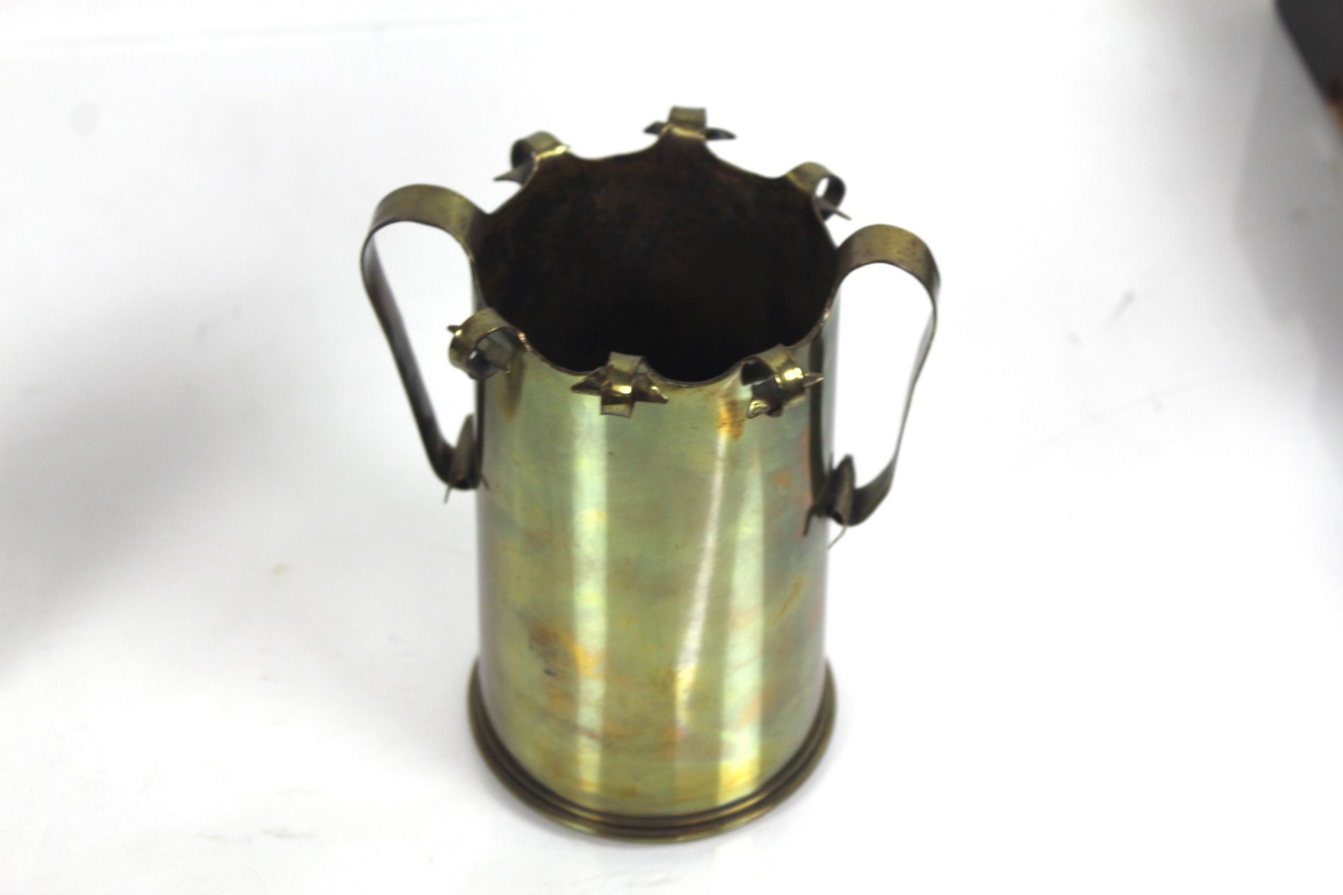 A "Trench Art" twin handled vase from a 1915 dated - Image 5 of 6