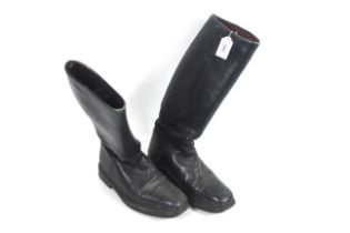 A pair of German black leather boots