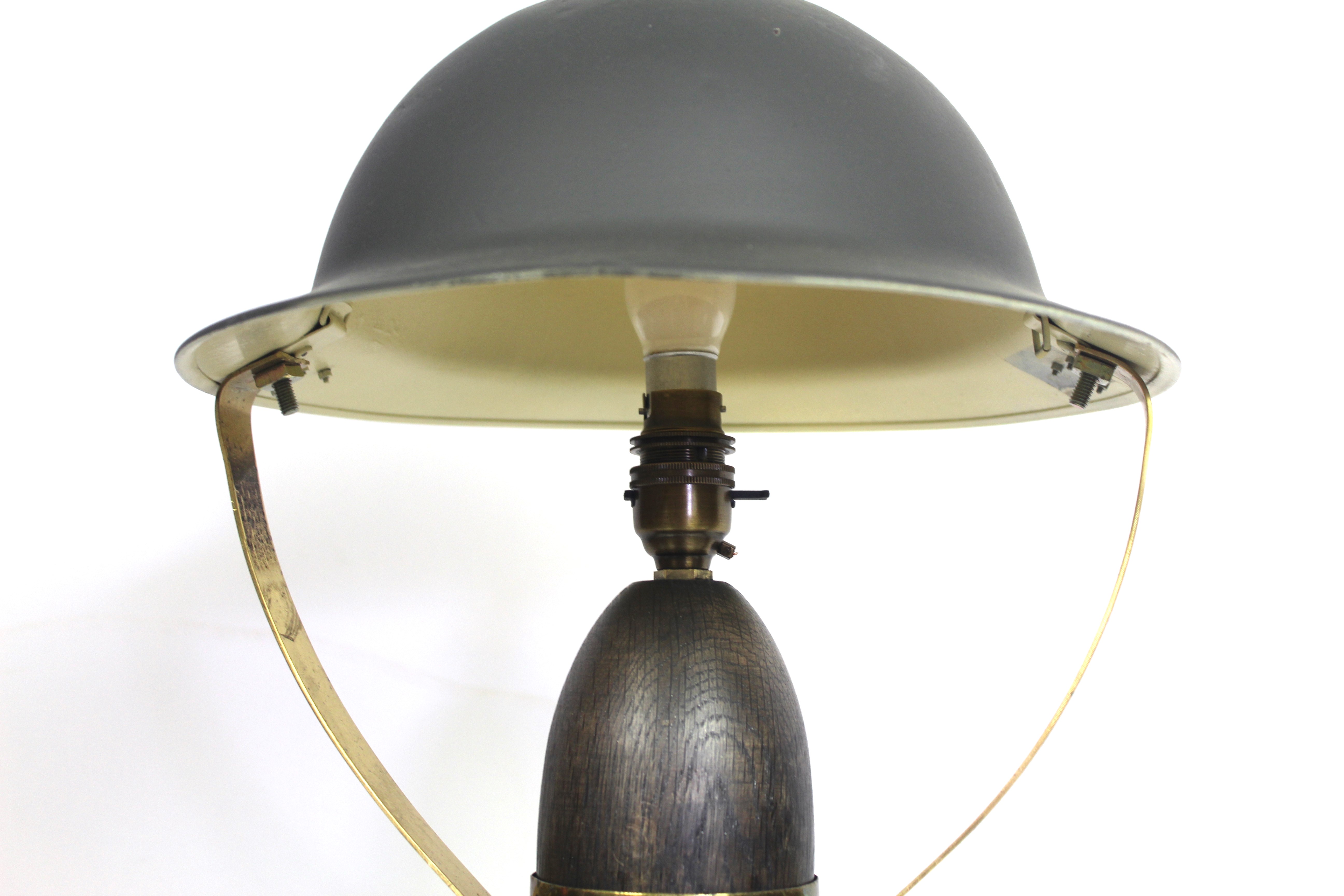 A lamp crafted from brass shell case with dummy he - Image 7 of 9