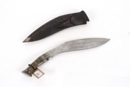 A vintage Kukri with maker mark to blade and horn
