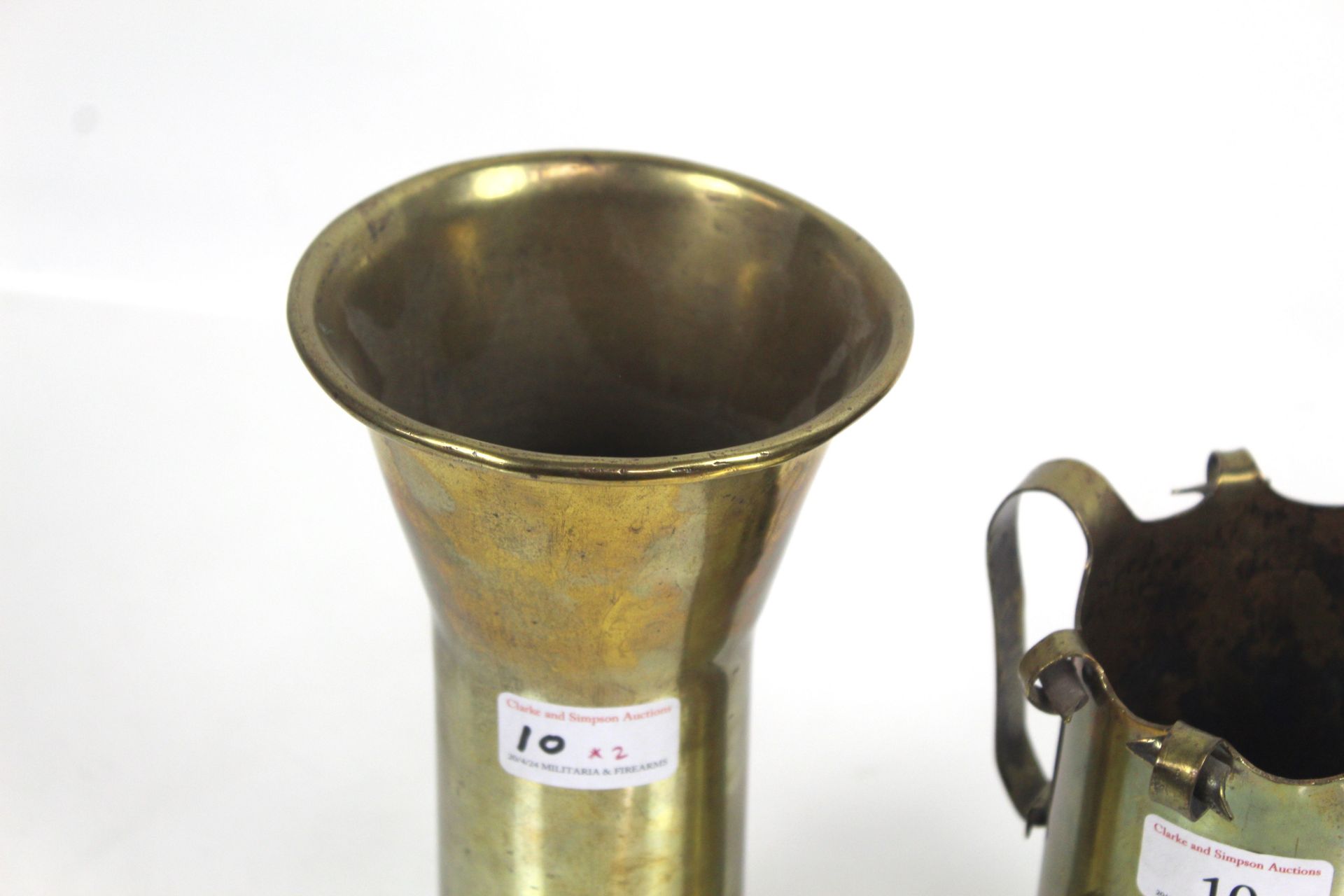 A "Trench Art" twin handled vase from a 1915 dated - Image 2 of 6