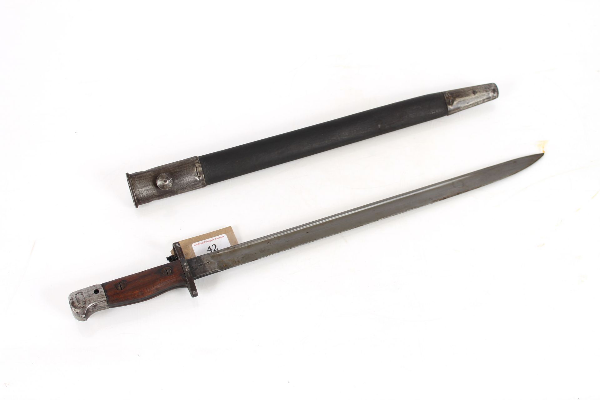 A British model 1907 bayonet with scabbard by Wilk