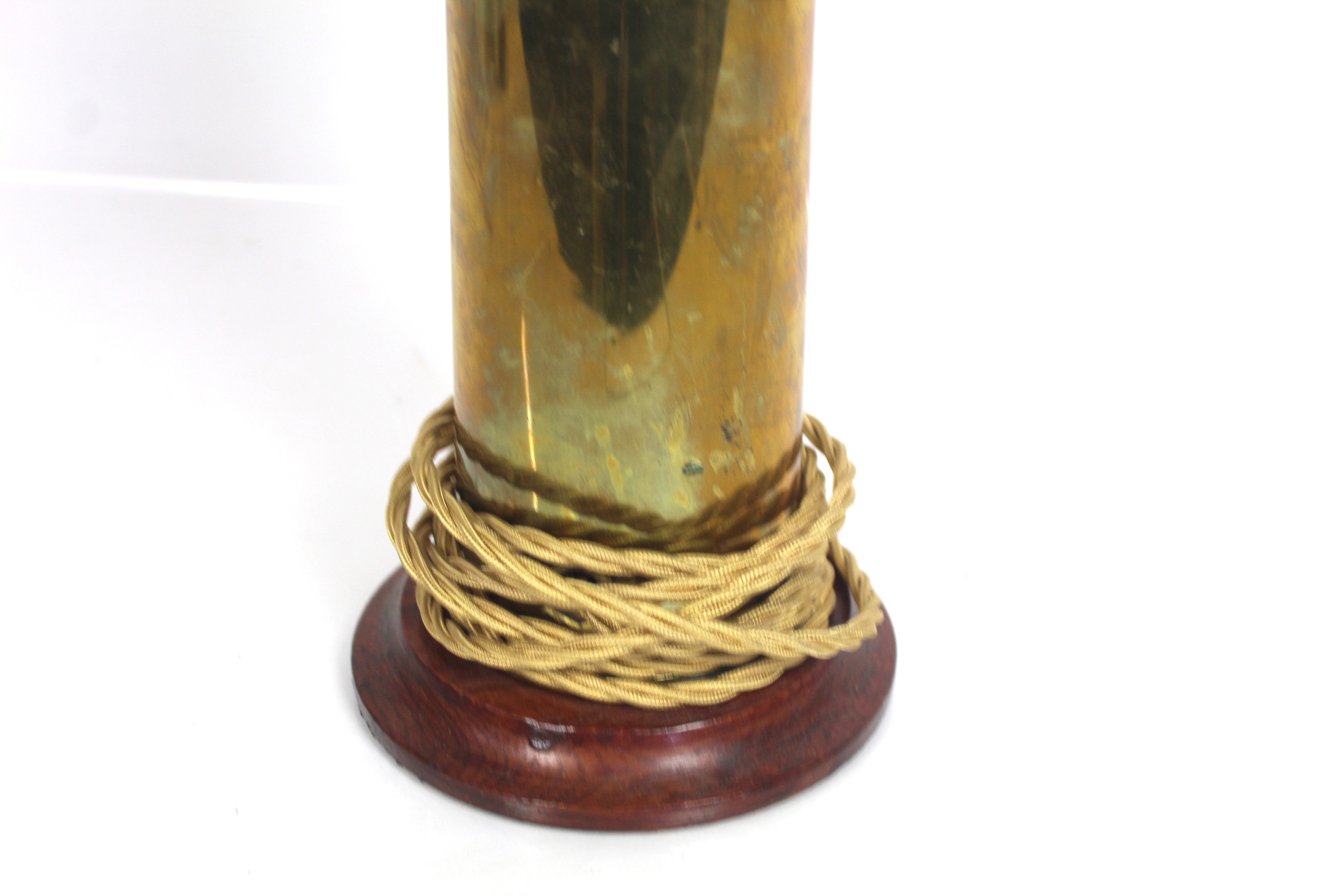 A lamp crafted from brass shell case with dummy he - Image 5 of 9