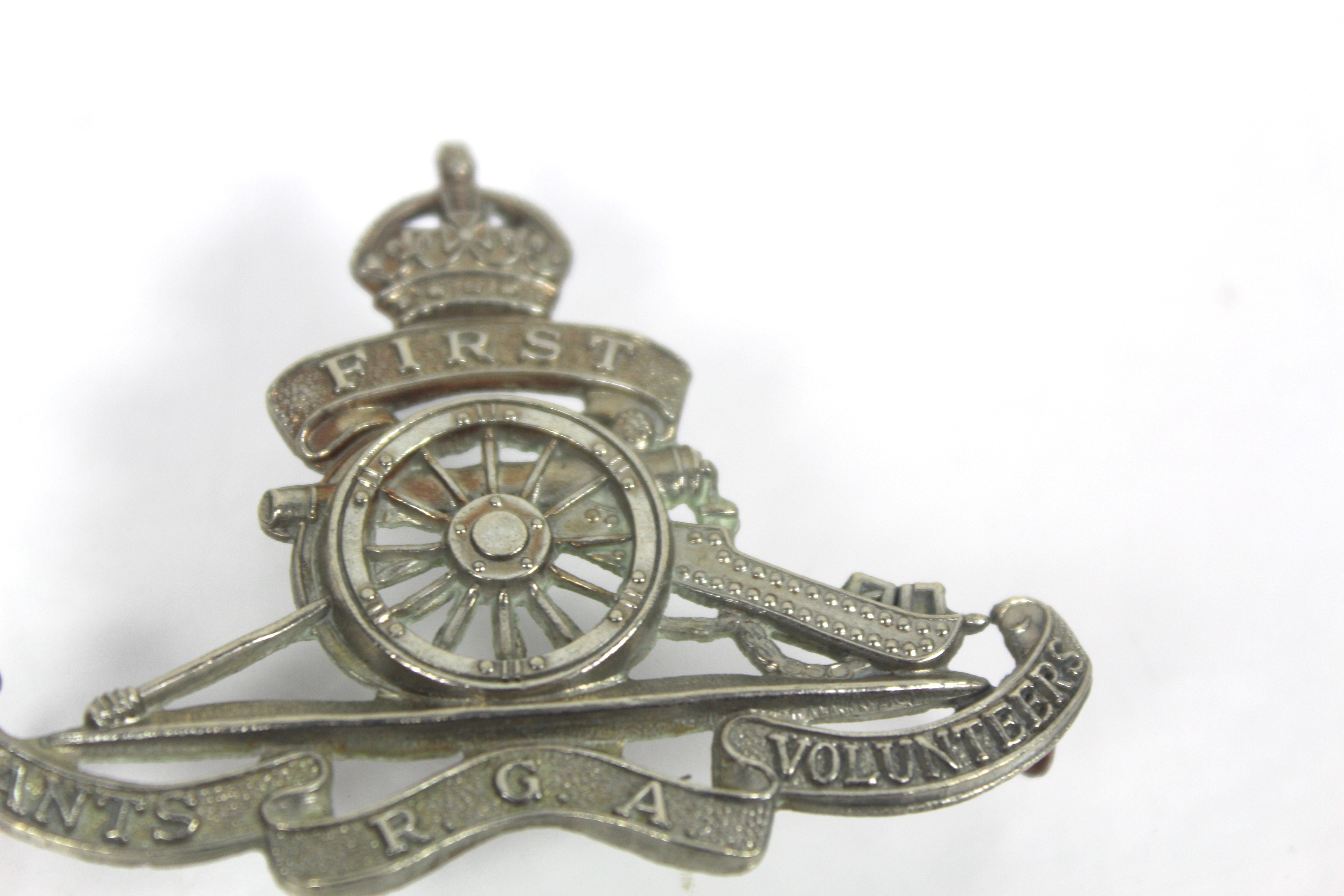 Cap badge to First Hants R.G.A. Volunteers - Image 3 of 4