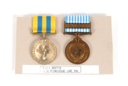 Two Korean medals to CSKX 8622719 D.H. Bowdidge Lm