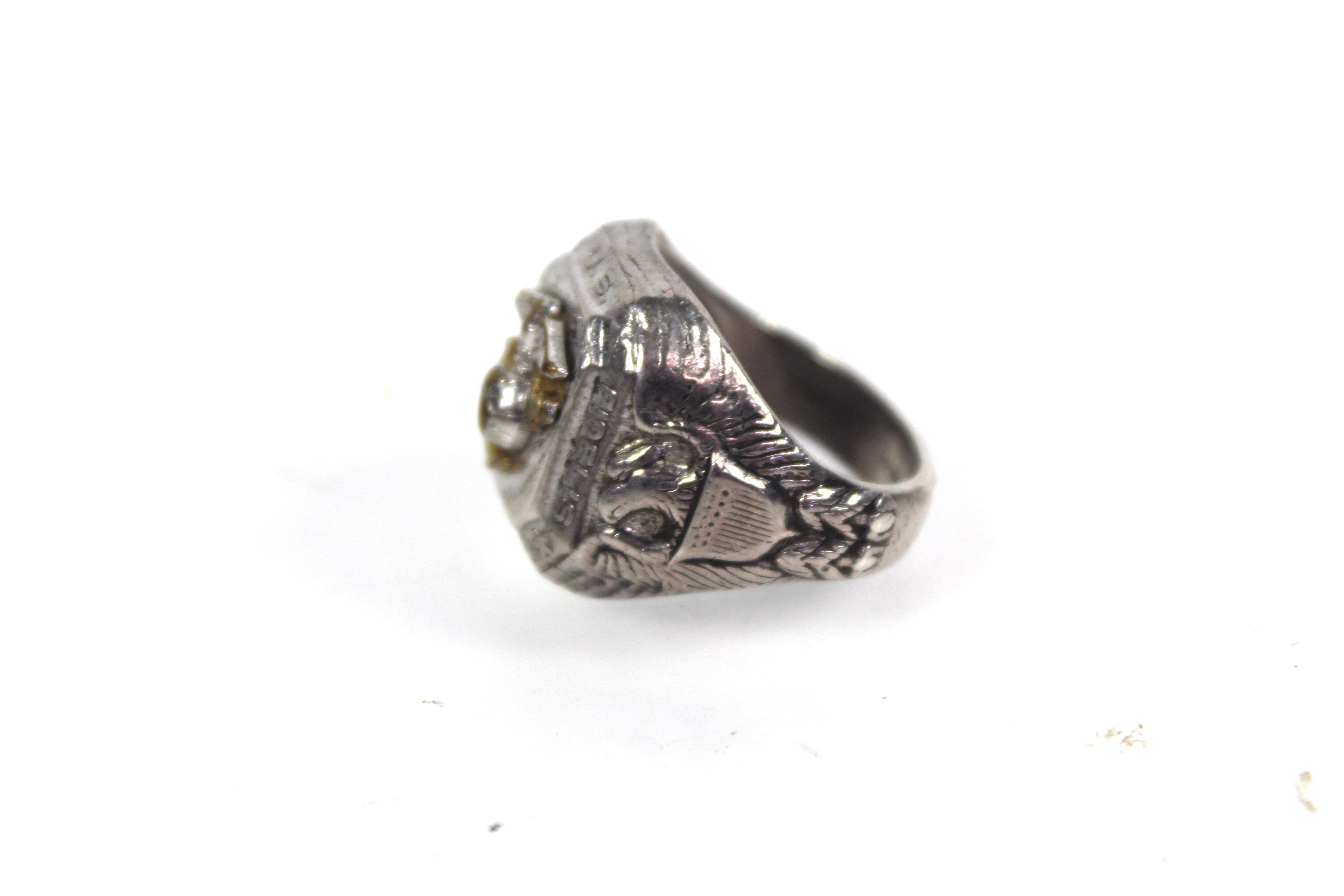 A good vintage U.S.A. silver Marine Corps ring - Image 3 of 4