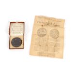 A WWI era British Lusitania medal in original box