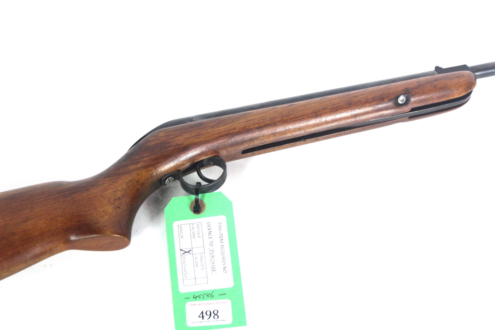 A B.S.A. cadet air rifle .177 Cal. Ser. No. B-2392