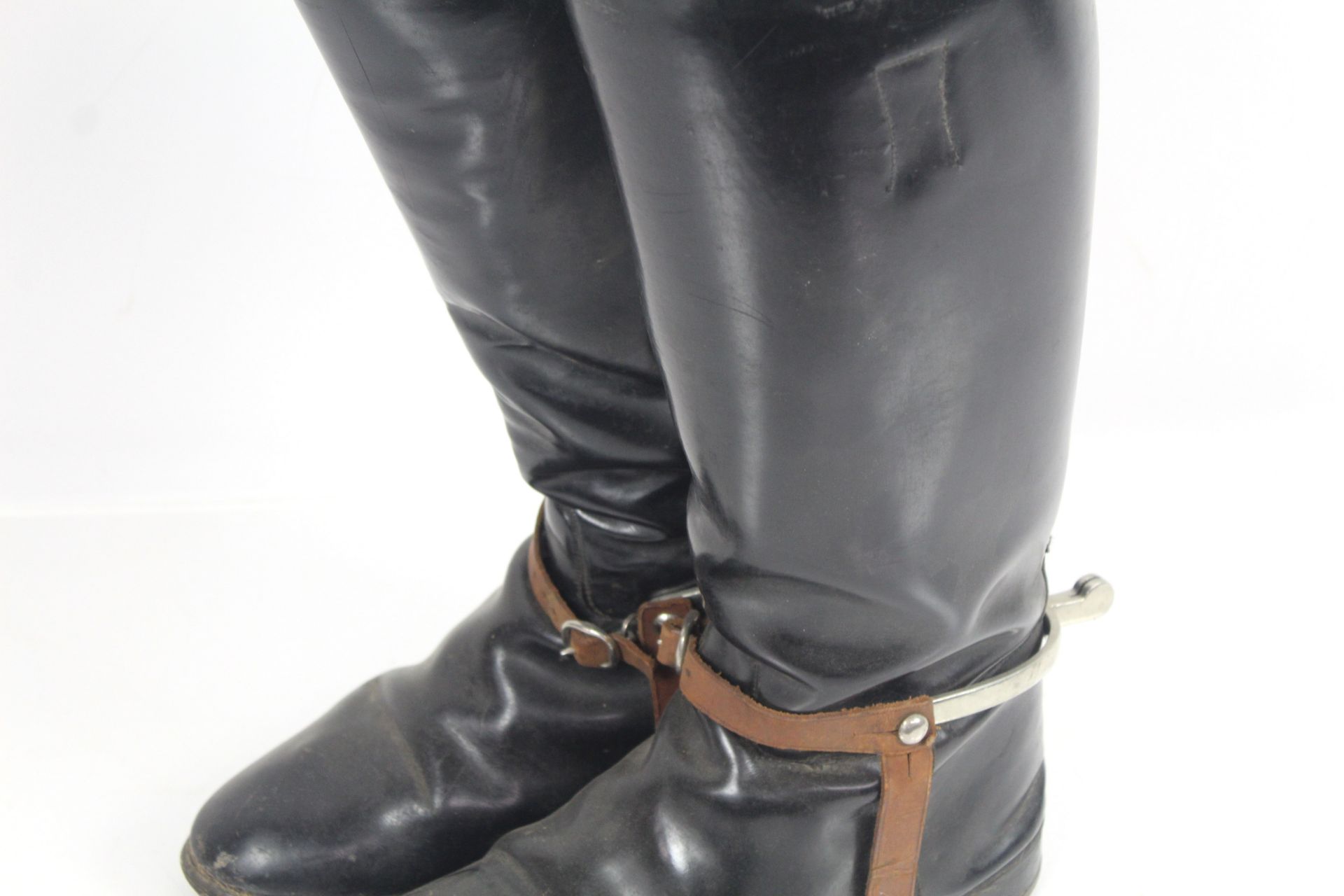 A pair of black Officers boots complete with spurs - Image 7 of 9