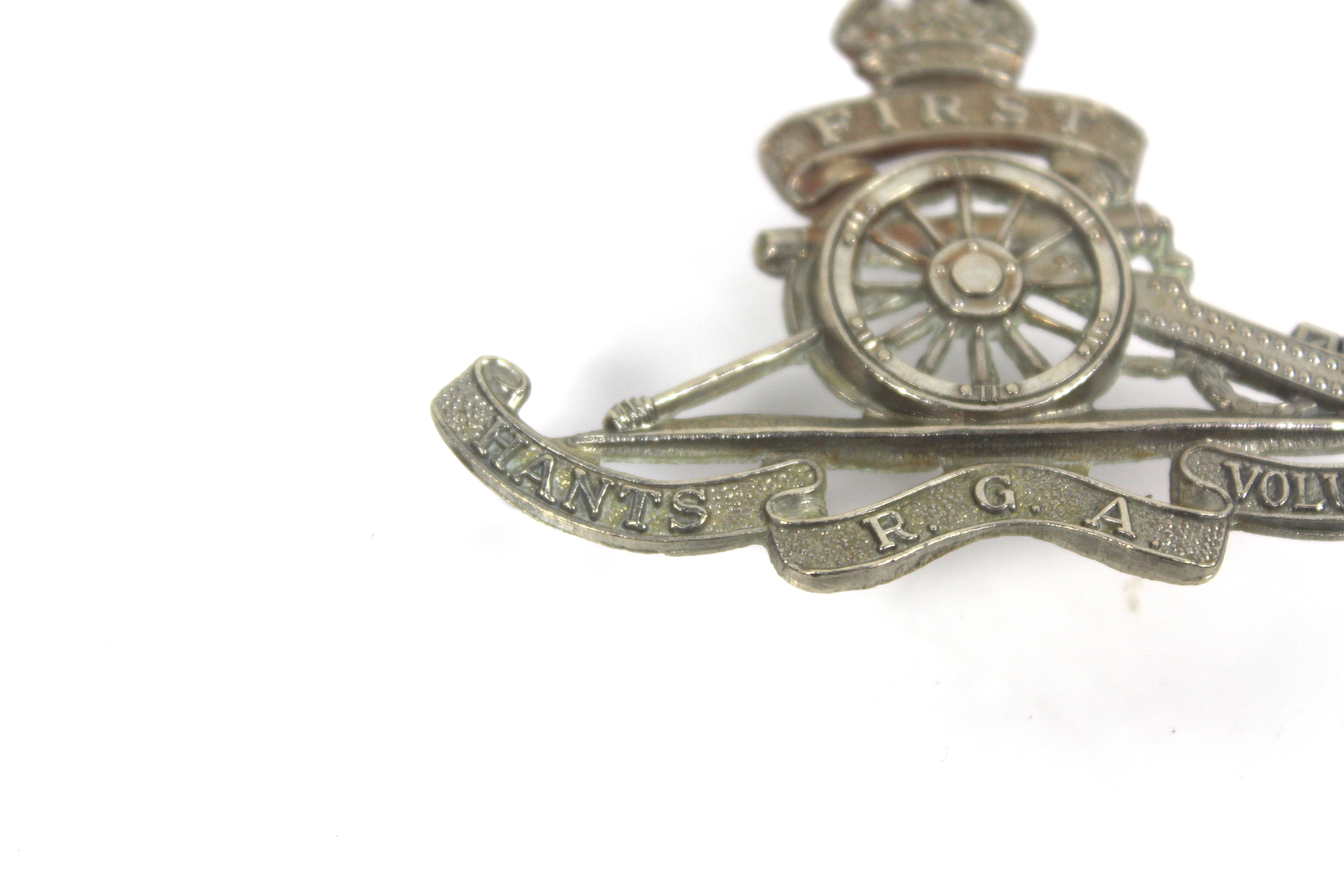 Cap badge to First Hants R.G.A. Volunteers - Image 2 of 4