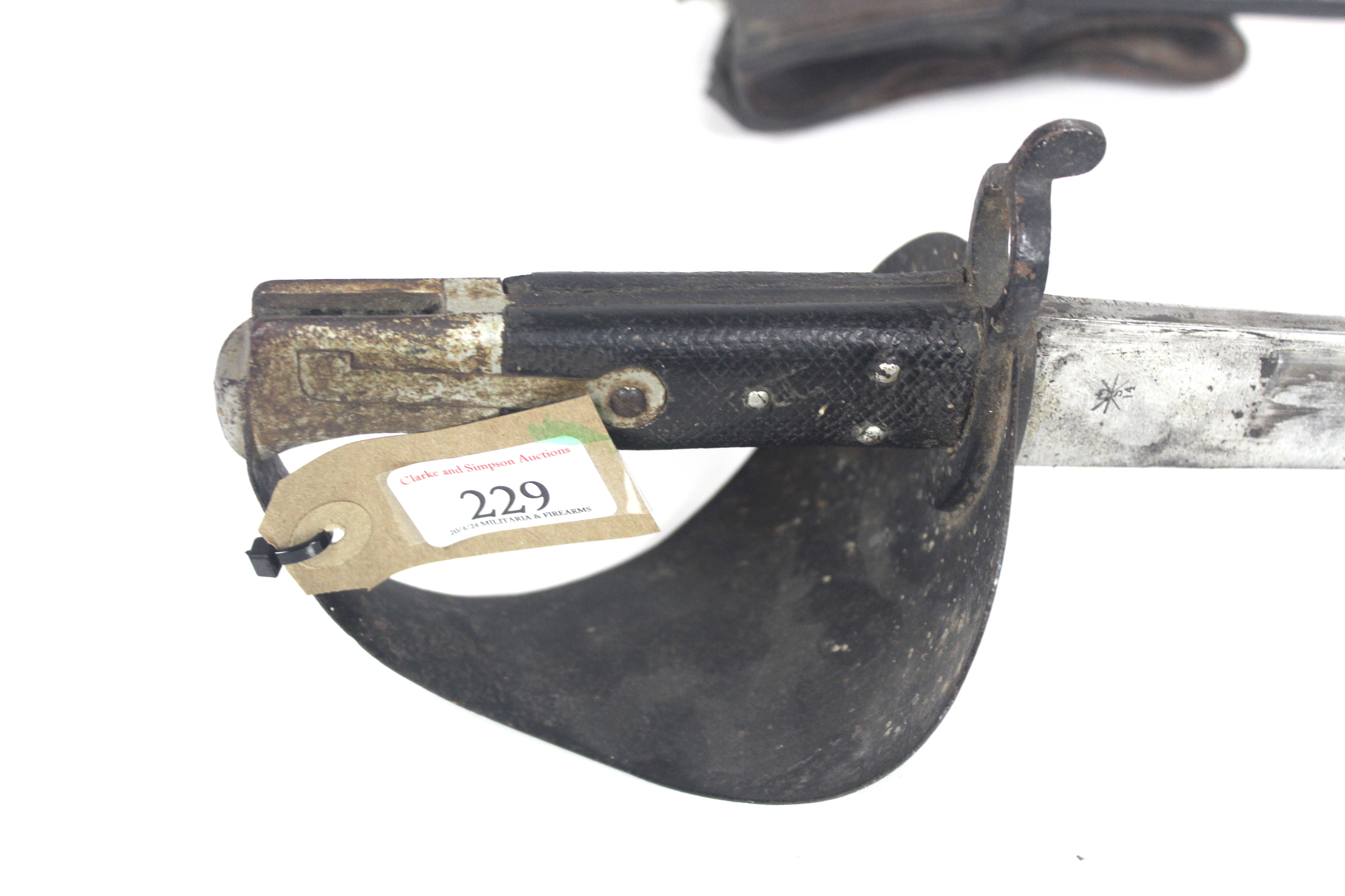 A British model 1859 Naval cutlass bayonet with sc - Image 3 of 17
