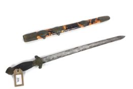 A late 19th Century Chinese sword with scabbard (N