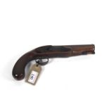 A fine quality flint lock pistol stock, trigger an