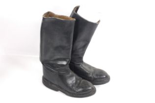 A pair of German black leather boots