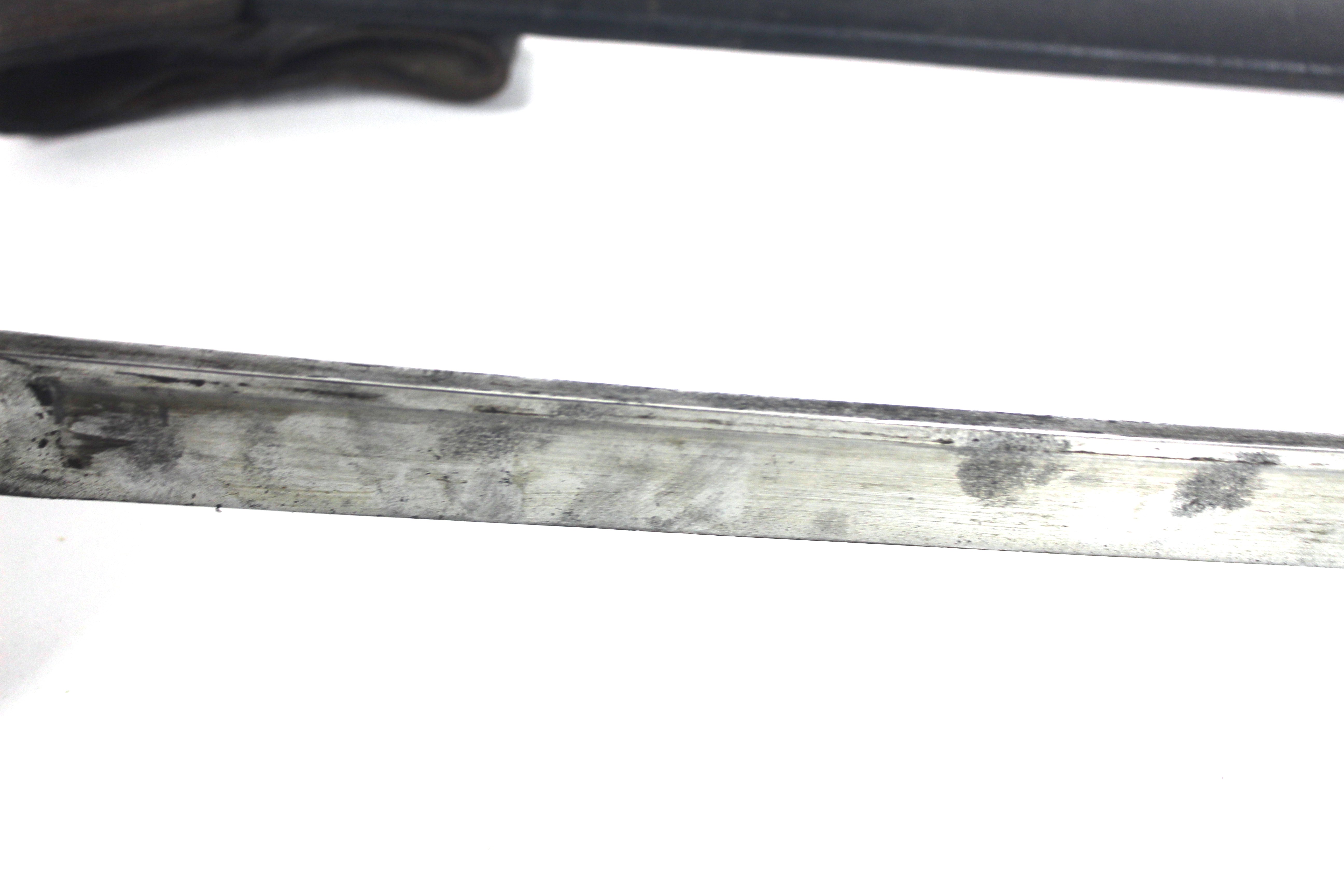 A British model 1859 Naval cutlass bayonet with sc - Image 5 of 17