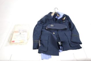A WWII R.A.F. Navigators uniform, with a selection