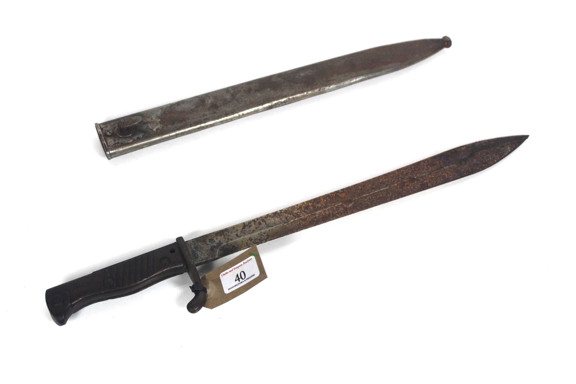 A German WWI model 98/05 bayonet with scabbard (NB