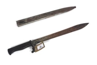 A German WWI model 98/05 bayonet with scabbard (NB