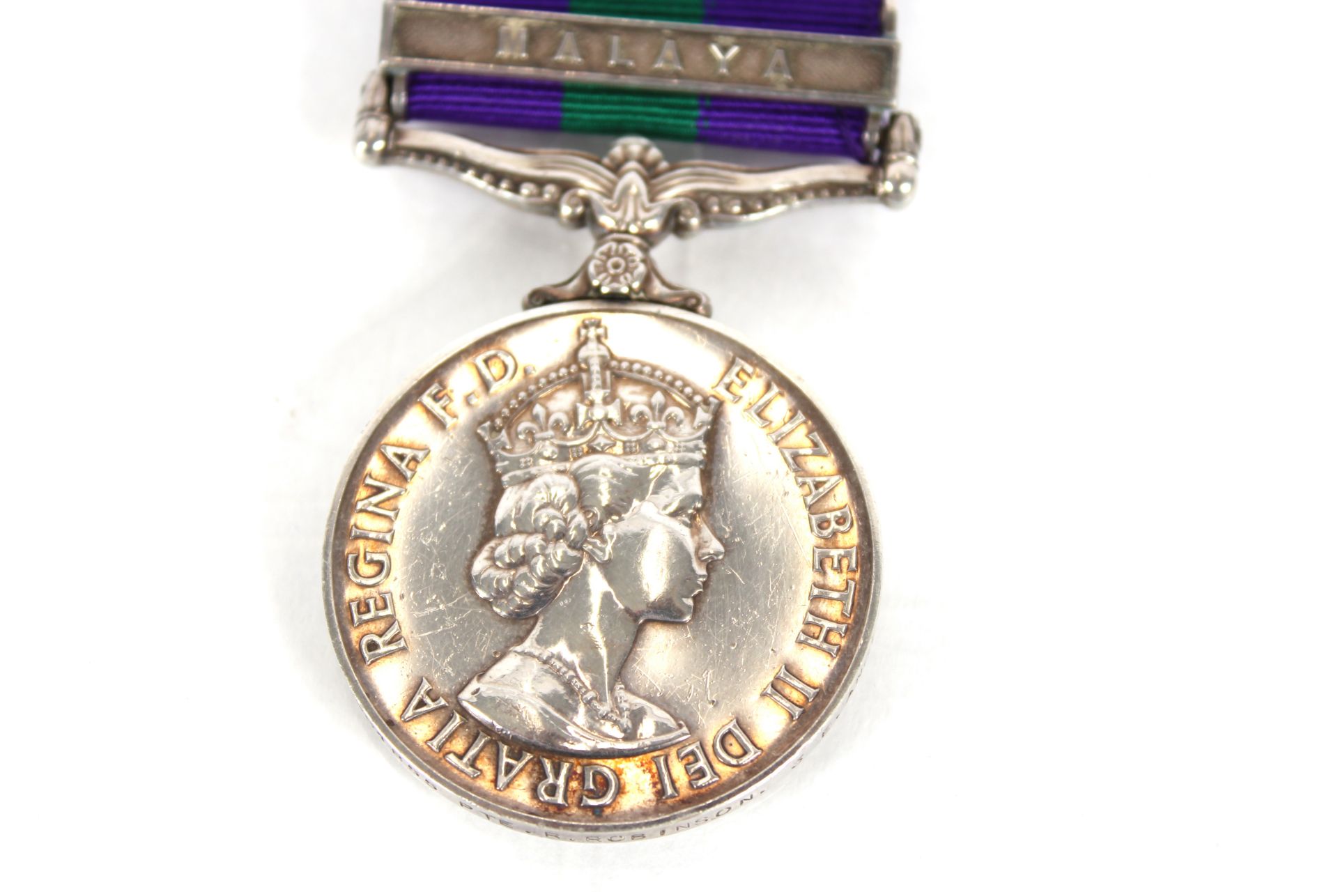 A QEII G.S.M. with Malaya clasp to 23661855 Pte. R - Image 2 of 4