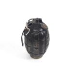 A WWI Mills No. 5 Mk I hand grenade, de-activated