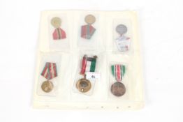 Six various medals