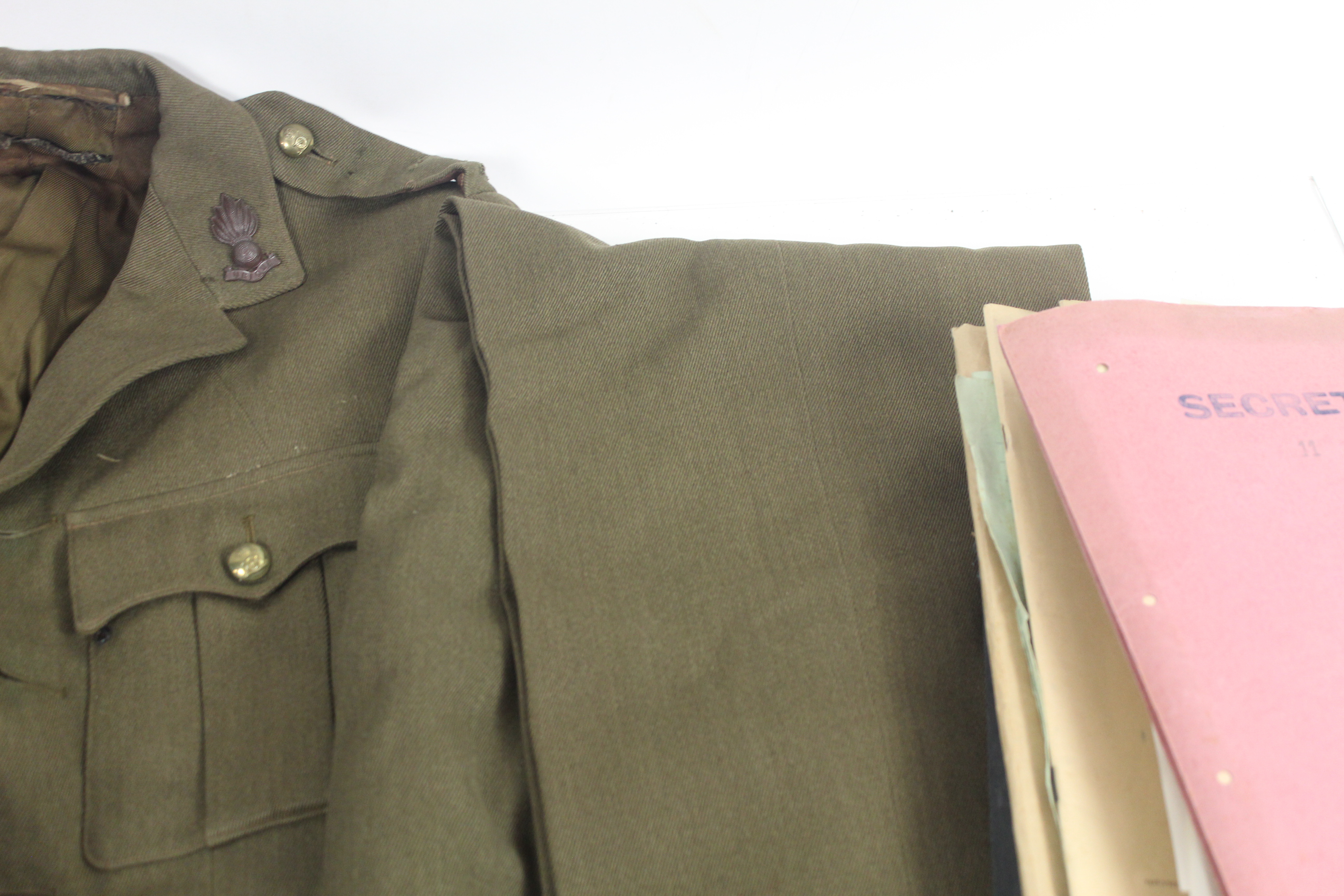 A WWII era Royal Artillery Officers uniform with D - Image 6 of 15