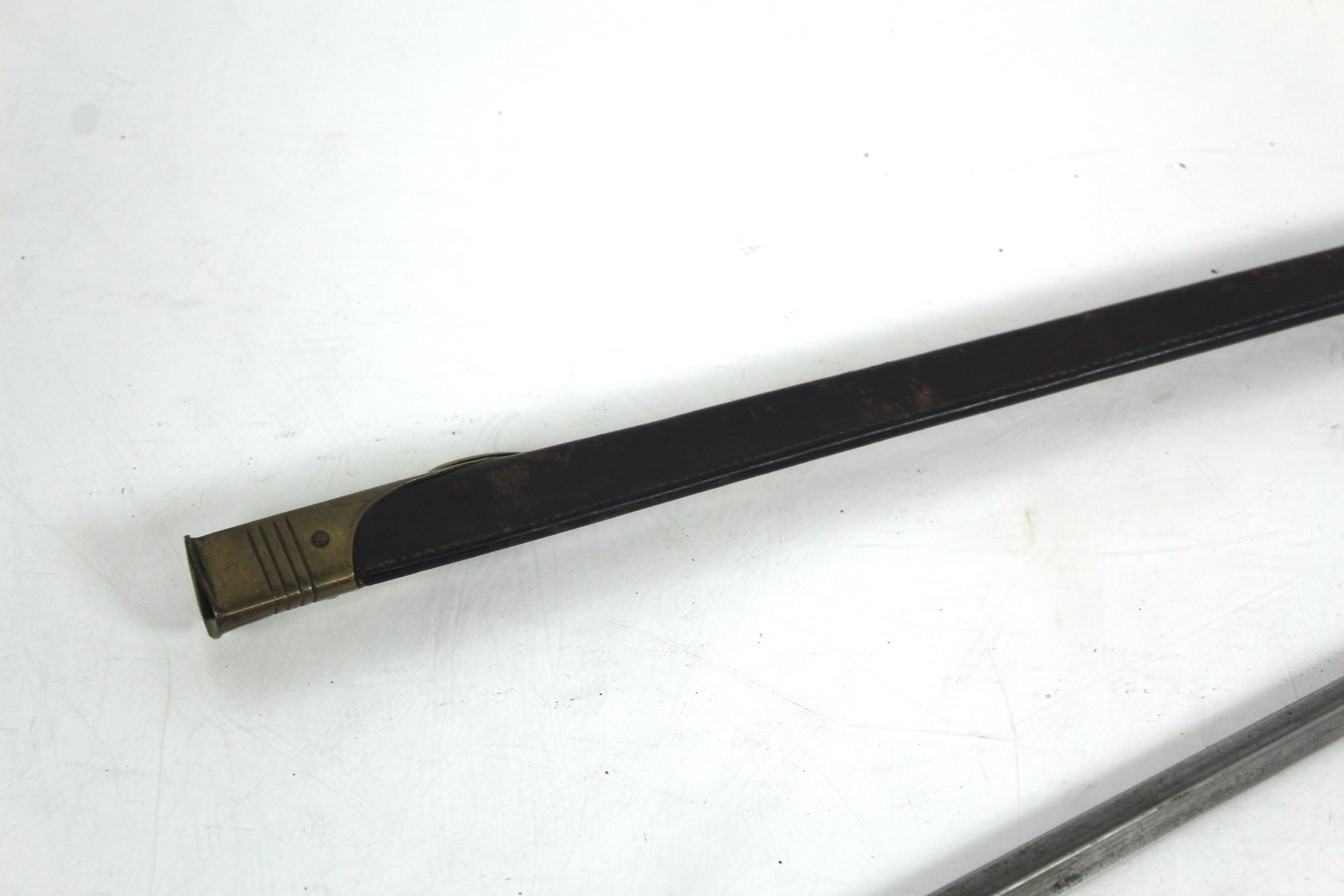 A Martini Henry socket bayonet with scabbard - Image 10 of 11