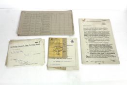 A collection of WWII documents relating to Major E