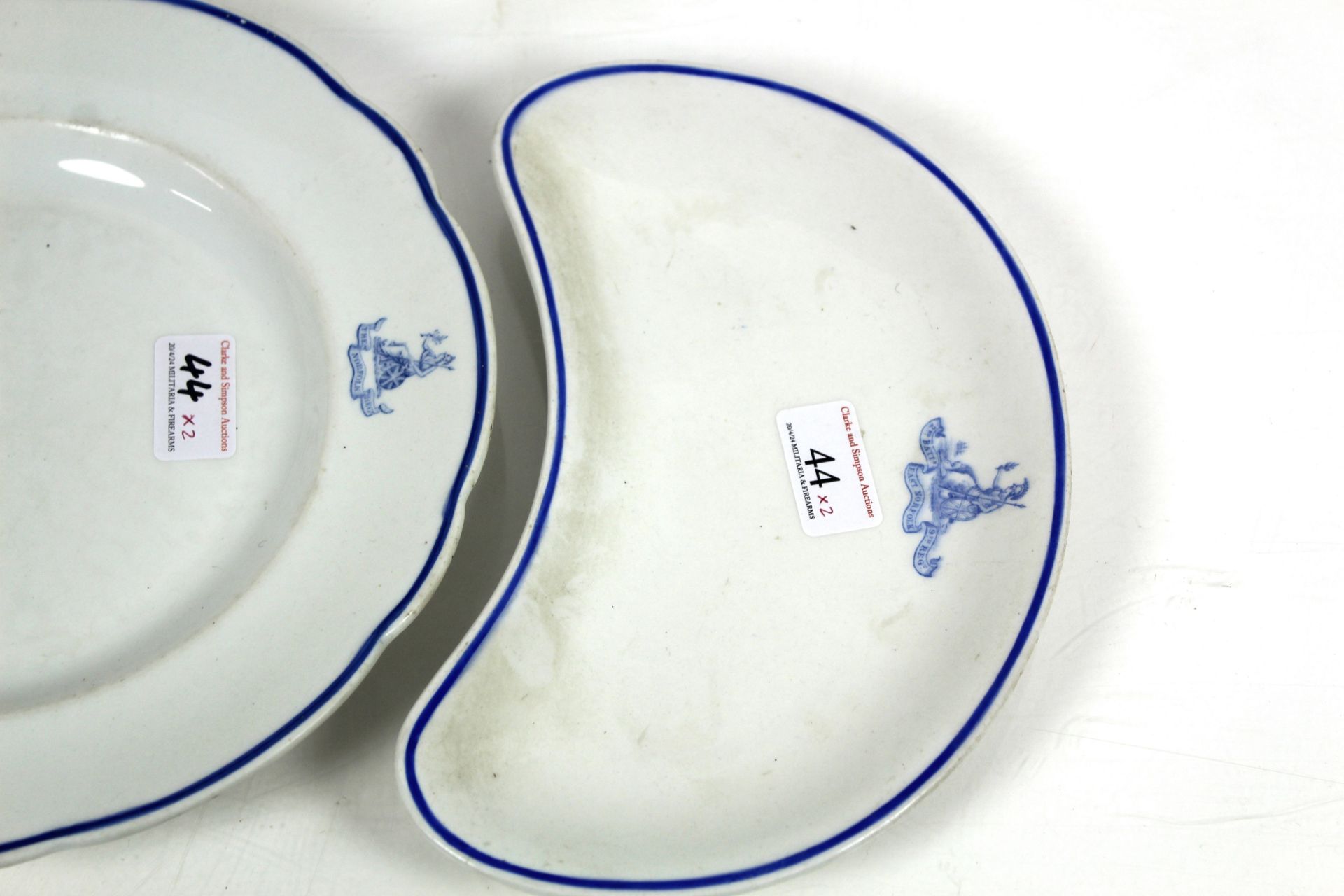 A Victorian kidney shaped dish bearing the 2nd Bat - Image 3 of 5