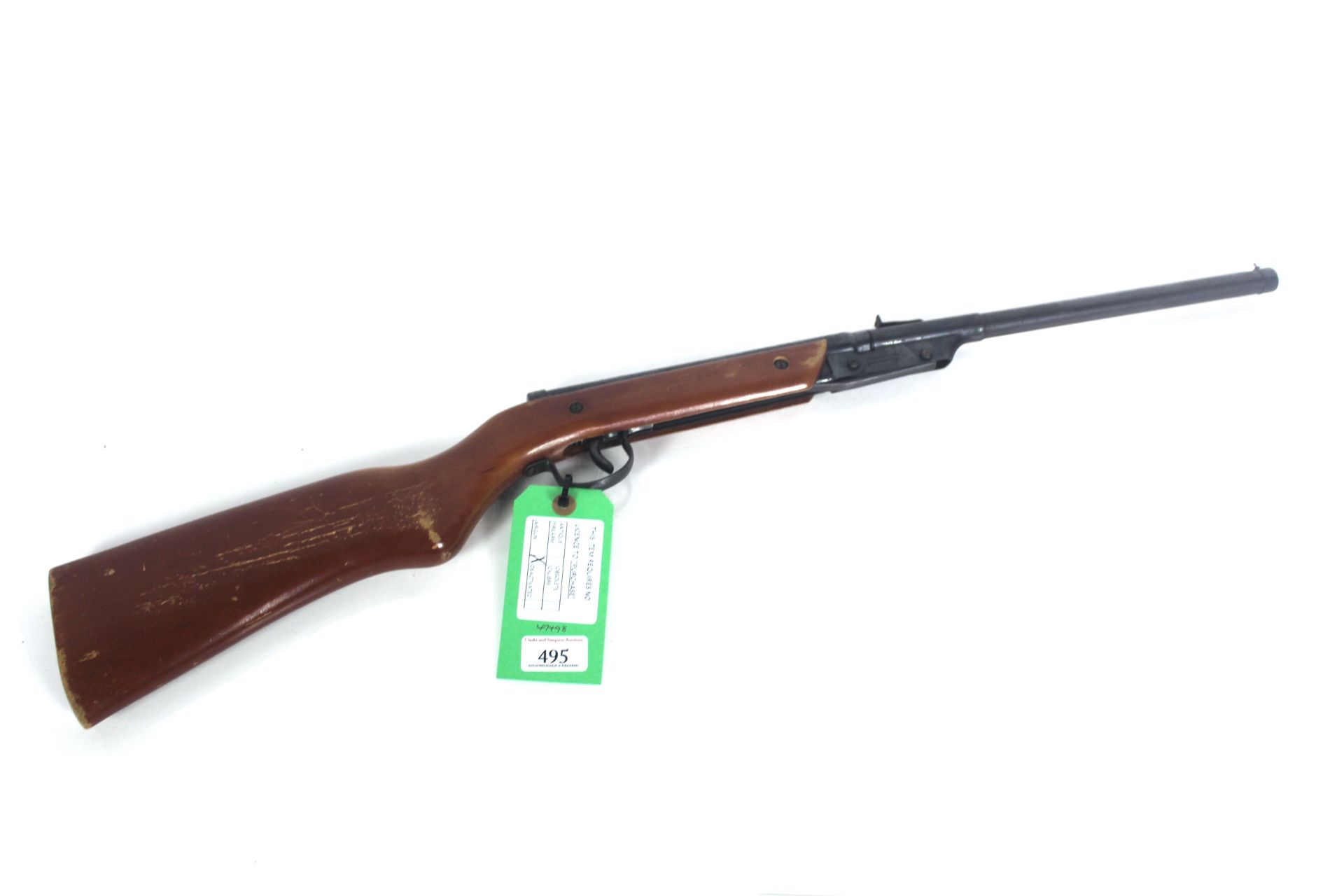 A Milbro Model 16 .177 Cal. air rifle. As a post 1 - Image 2 of 10