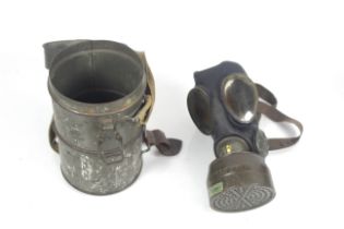 A WWII era Hungarian gas mask in it's 1938 dated s