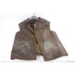 A WWII era leather jerkin dated 1944 (NB some wear