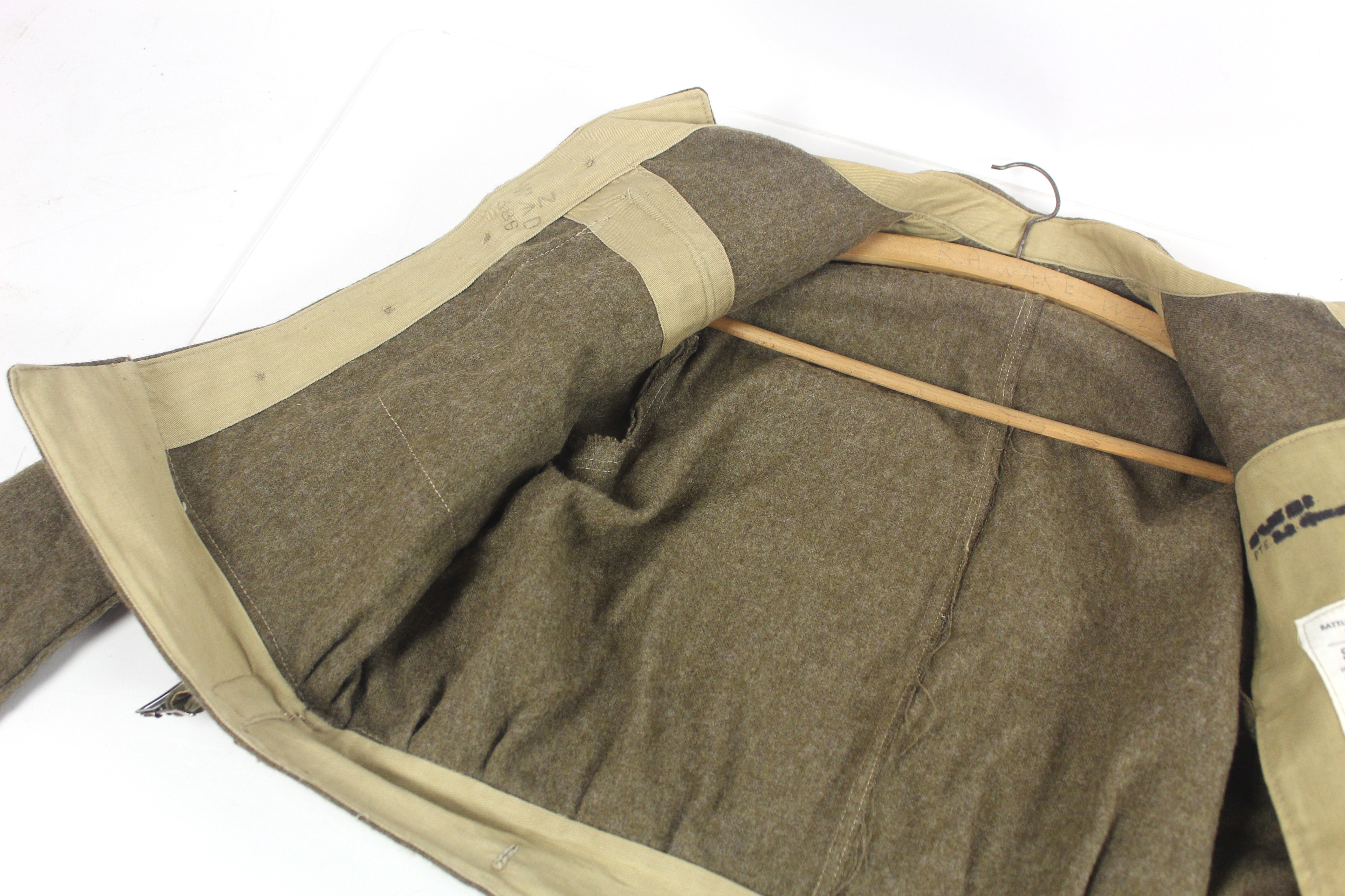 A good WWII 1940 Patt battledress blouse dated 194 - Image 11 of 13