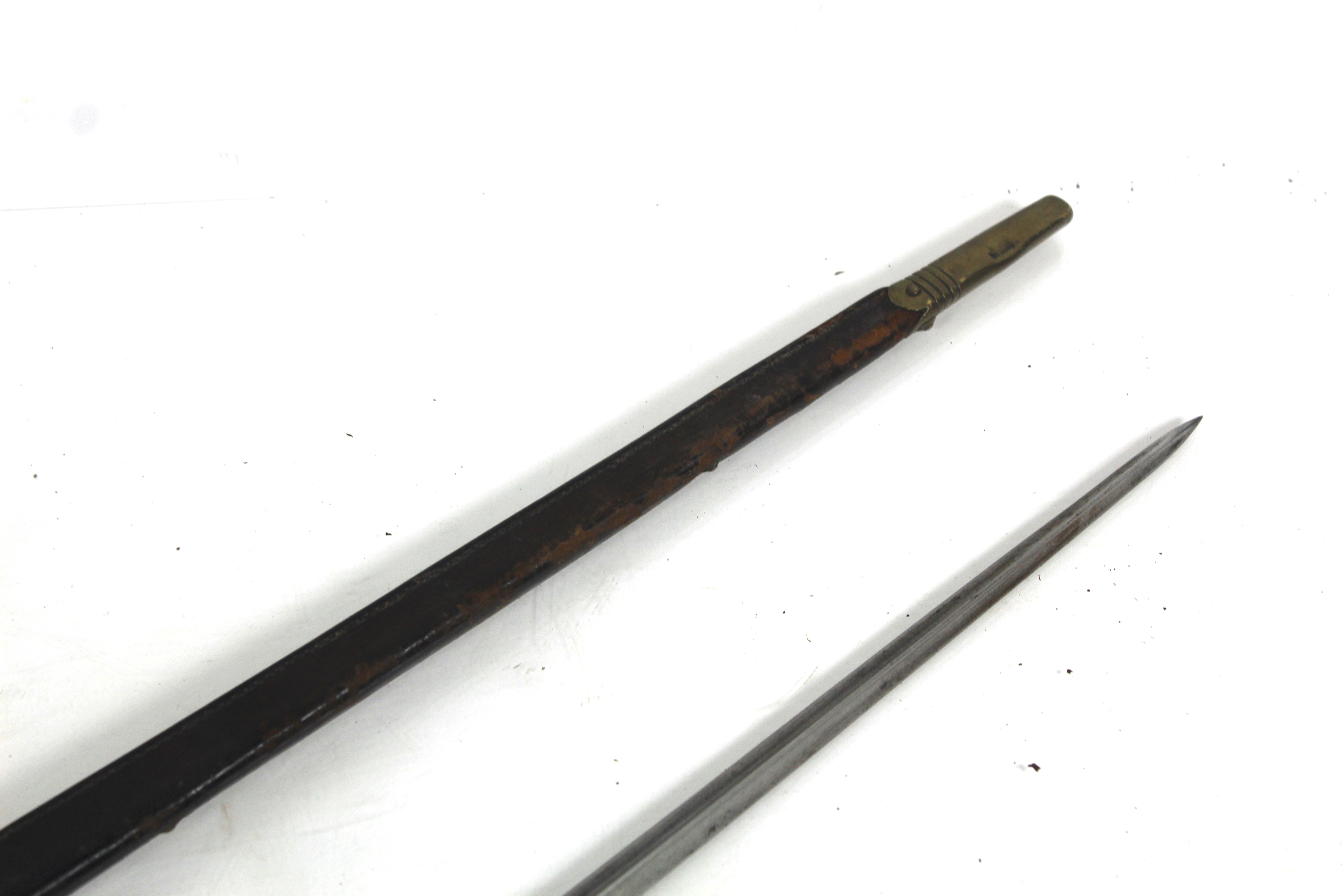 A Martini Henry socket bayonet with scabbard - Image 9 of 11