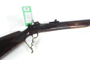 A mid 19th Century German percussion target rifle