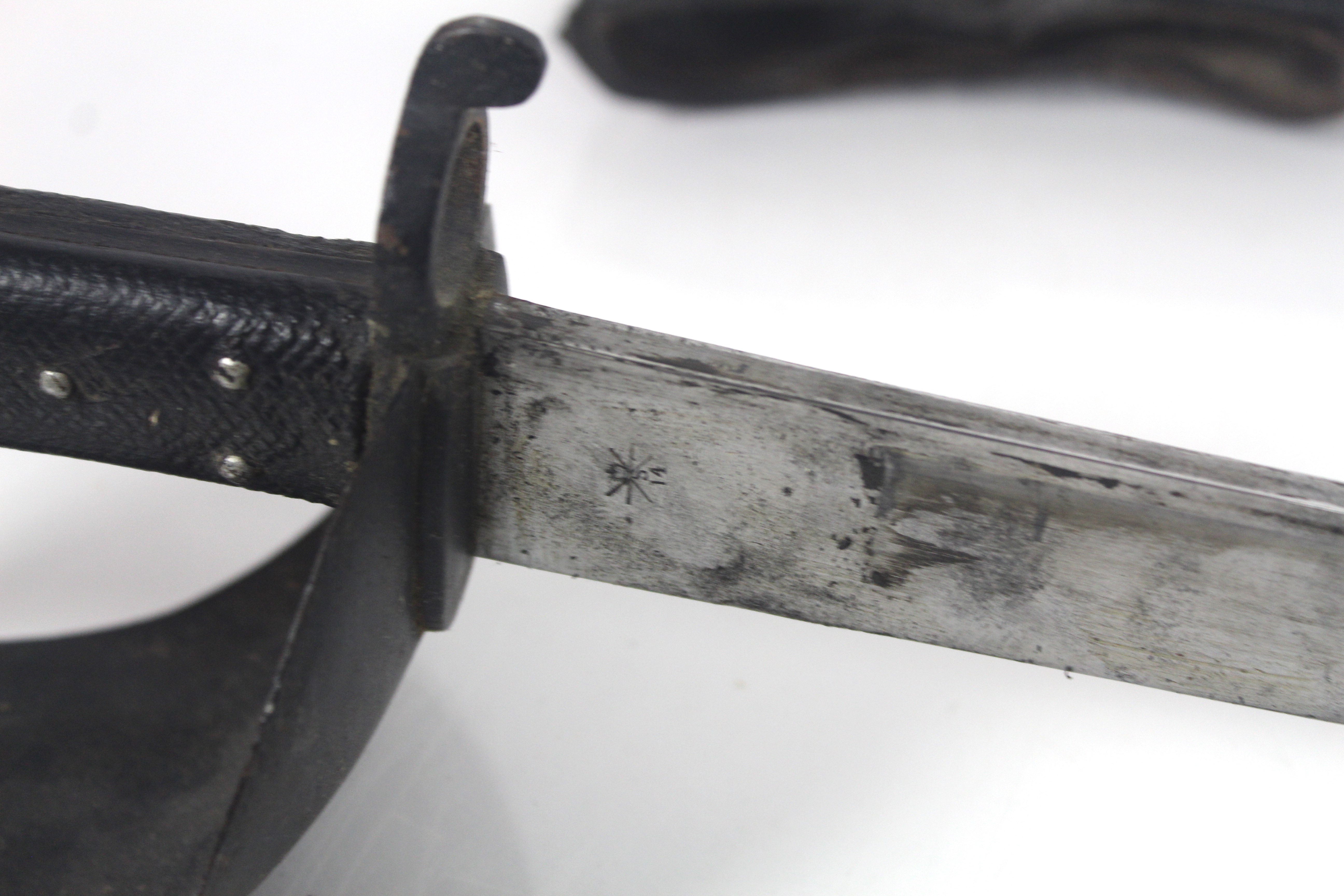 A British model 1859 Naval cutlass bayonet with sc - Image 4 of 17